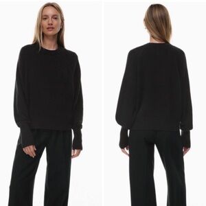 Aritzia BABATON Black Cashmere Sweater size Medium